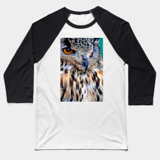 European Eagle Owl Bird of Prey Baseball T-Shirt